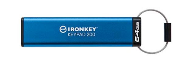 Kingston IronKey Keypad 200 - 64 GB (Hardware-verschlüsselter USB-Stick)  (IKKP200/64GB)