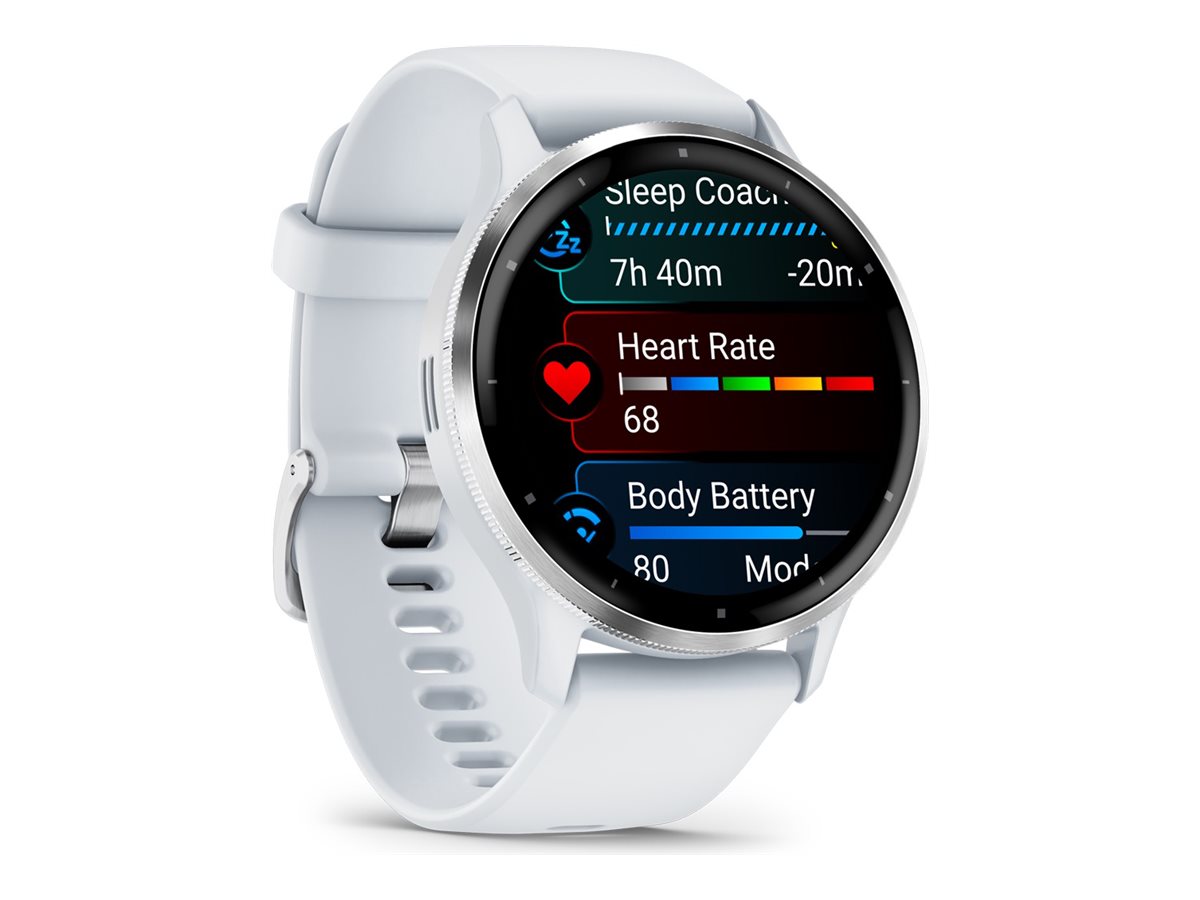 Garmin Venu 3 - verstärktes Polymer Whitestone - intelligente Uhr mit Band - 8 GB