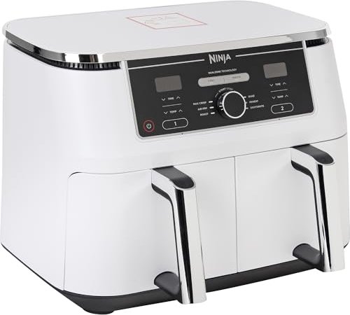 Ninja Foodi MAX Dual Zone AF400EUWH - Doppelte Heißluftfritteuse - 9.5 Liter - 2.47 kW - weiß