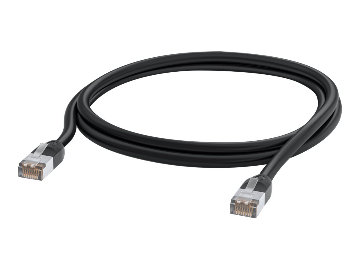 Ubiquiti UISP - Patch-Kabel - RJ-45 (M) zu RJ-45 (M) - 1 m - 6 mm - STP - CAT 5/5e - geformt, im Freien, robust - Schwarz