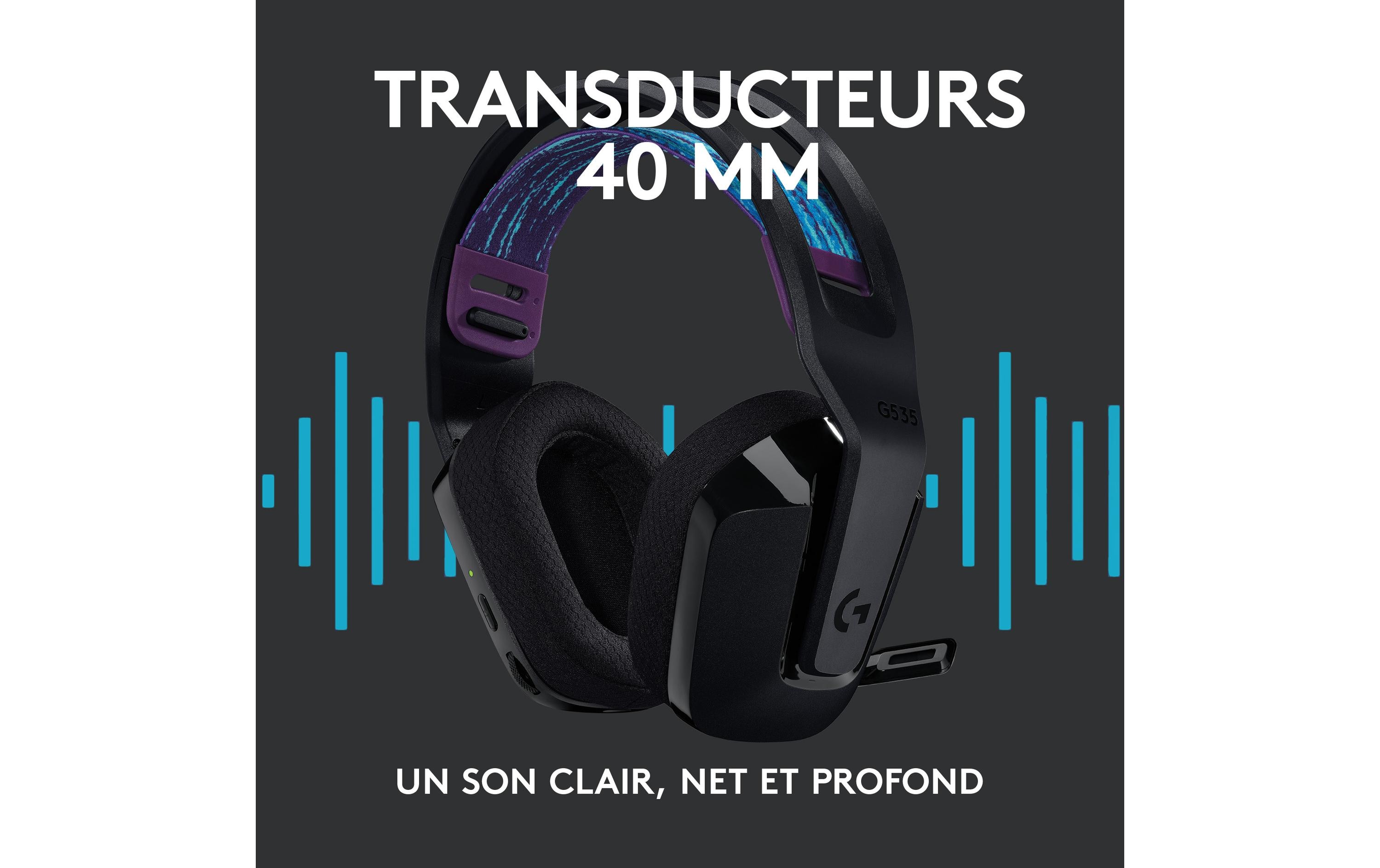 Logitech G G535 LIGHTSPEED Wireless Gaming Headset - Headset - ohrumschließend - LIGHTSPEED - kabellos - Schwarz - Discord Certified