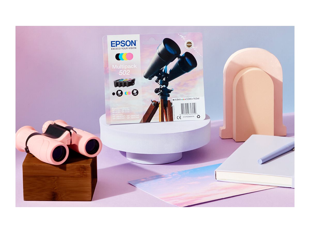 Epson 502/502XL Multipack - 4er-Pack - Schwarz
Gelb
Cyan
Magenta - original - Tintenpatrone