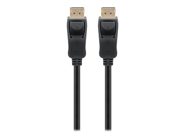 goobay - DisplayPort-Kabel - DisplayPort (M) Verriegelung zu DisplayPort (M) Verriegelung - DisplayPort 1.2 - 4K Unterstützung, 2160p-Unterstützung - Schwarz