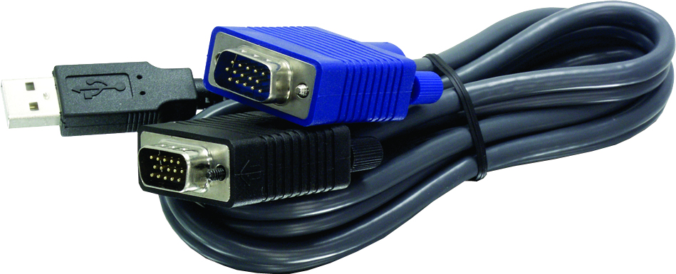TRENDnet TK CU06 - Tastatur- / Video- / Maus- (KVM-) Kabel - USB, HD-15 (VGA) (M) zu HD-15 (VGA) (M) - 1.8 m - Schwarz