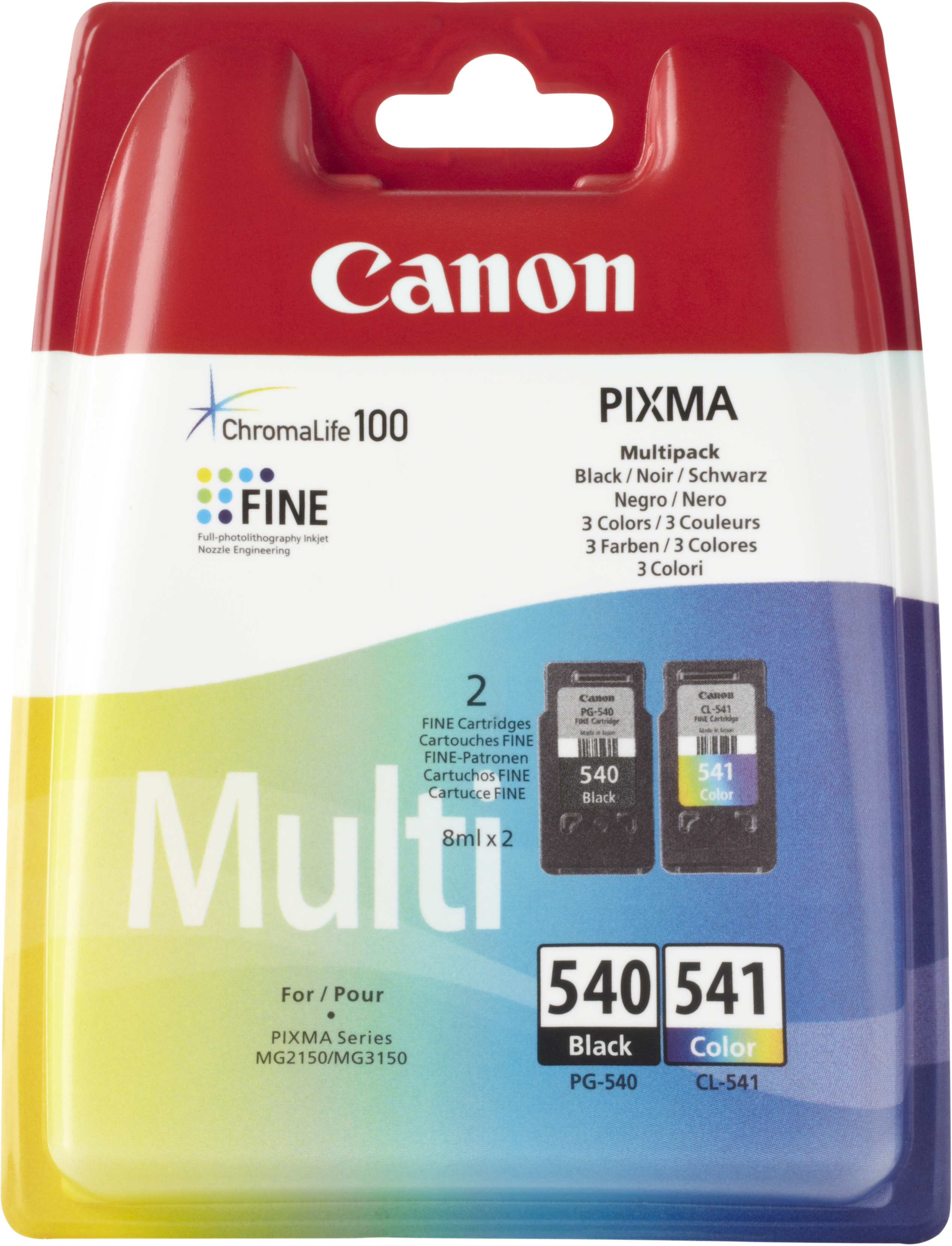 Canon PG-540 / CL-541 Multipack - 2er-Pack - Schwarz
Farbe (Cyan
Magenta
Gelb) - original - Tintenpatrone