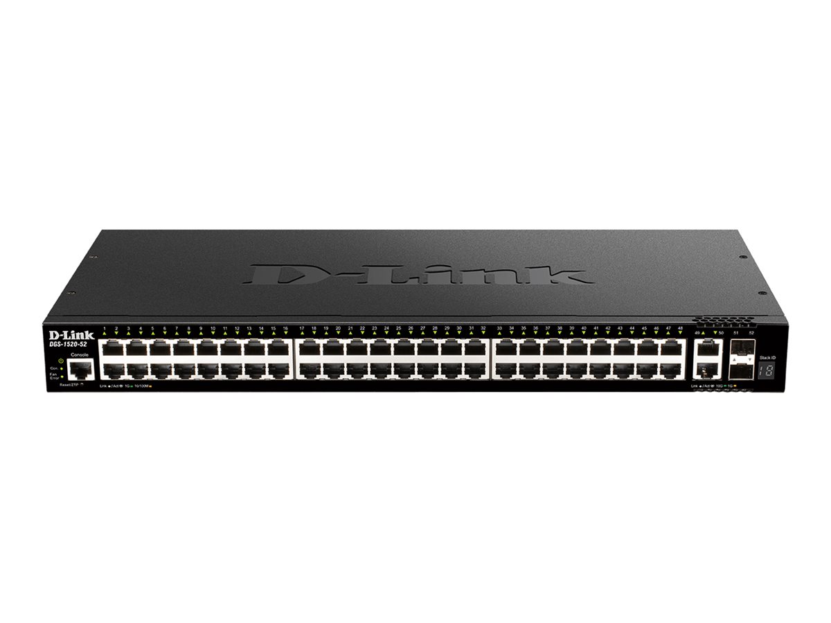 D-Link DGS 1520-52 - Switch - 52 Anschlüsse - Smart - an Rack montierbar