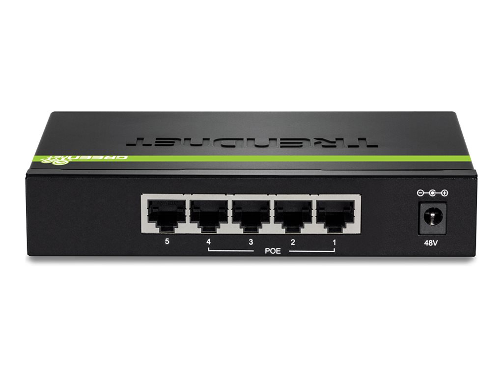 TRENDnet TPE TG50g - Switch - 4 x 10/100/1000 (PoE+) + 1 x 10/100/1000 - Desktop - PoE+ (31 W) - TAA-konform