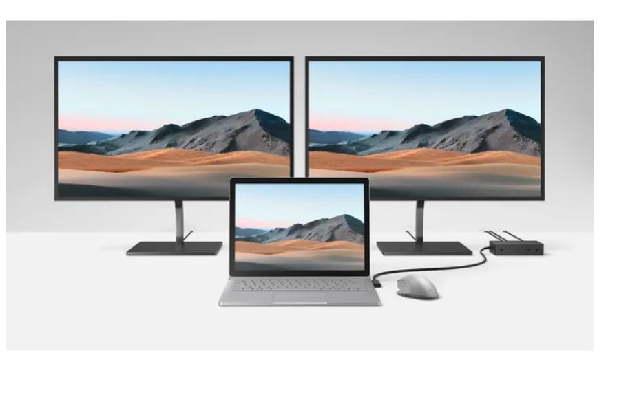 Microsoft Surface Dock 2 Docking Station für Surface Pro, Book, Go, Laptop und Pro X