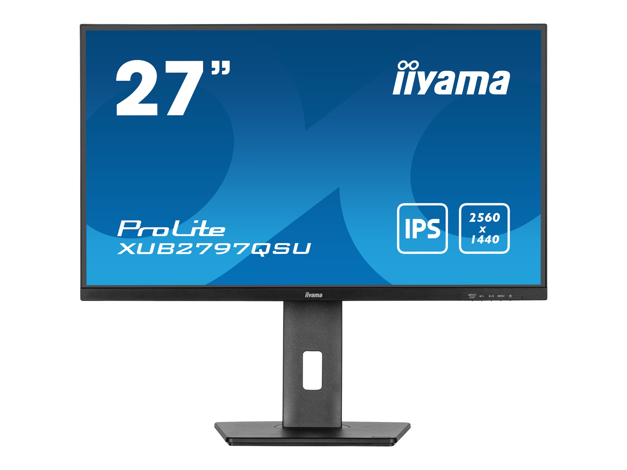 iiyama ProLite XUB2797QSU-B1 - LED-Monitor - 68.5 cm (27") - 2560 x 1440 WQHD @ 100 Hz - IPS - 250 cd/m² - 1300:1 - 1 ms - HDMI, DisplayPort - Lautsprecher - mattschwarz