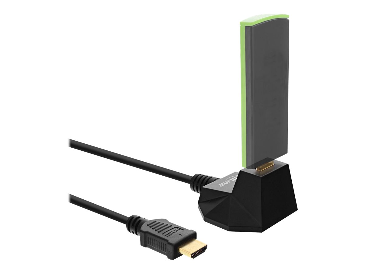 InLine High Speed Premium - HDMI-Verlängerungskabel mit Ethernet - HDMI männlich zu HDMI weiblich - 3 m - abgeschirmt - Schwarz - 4K Unterstützung