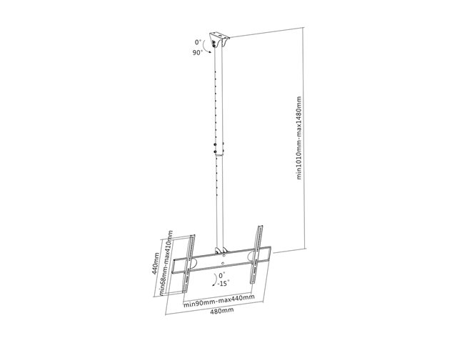 InLine - Befestigungskit - für Flachbildschirm