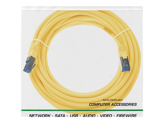 InLine - Patch-Kabel - RJ-45 (M) zu RJ-45 (M) - 5 m - SSTP-Kabel - CAT 6a - halogenfrei - Gelb