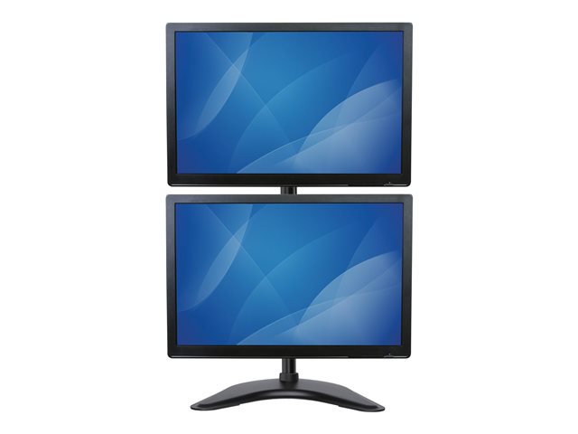 StarTech.com Vertikale Dual Monitorhalterung - Heavy Duty Stahl - Für VESA Monitore bis zu 27 Zoll - Verstellbarer zweifach Moniotrständer Aufstellung - für 2 Monitore - Schwarz
