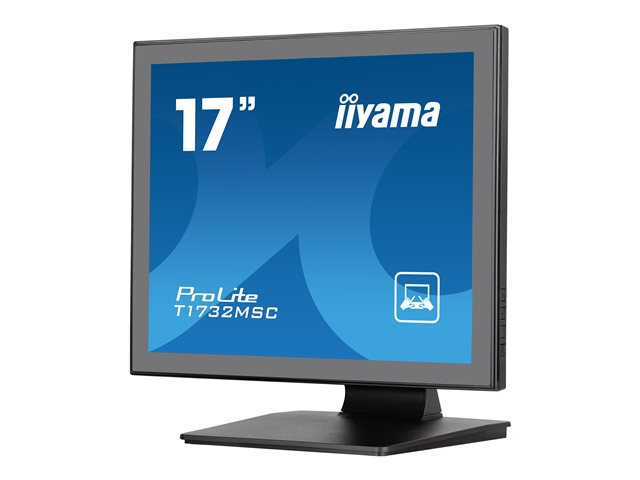 iiyama ProLite T1732MSC-B1SAG - LED-Monitor - 43 cm (17") - Touchscreen - 1280 x 1024 @ 75 Hz - TN - 250 cd/m² - 1000:1 - 5 ms - HDMI, VGA, DisplayPort - Lautsprecher - Schwarz, matte Oberfläche