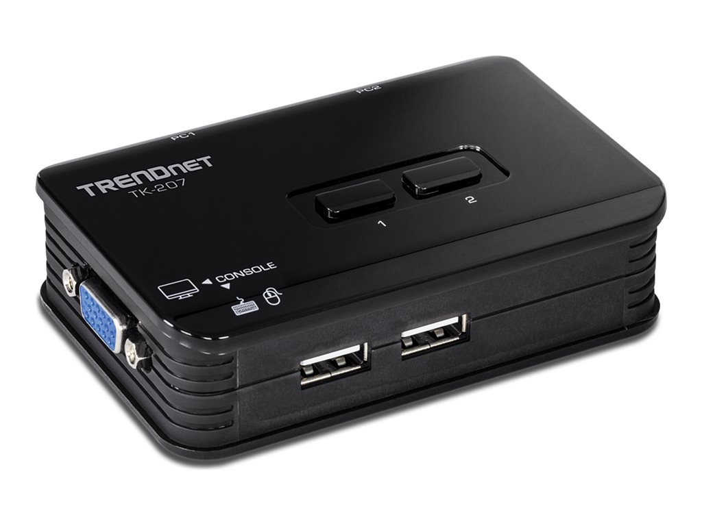TRENDnet TK 207K - KVM-Switch - 2 x KVM port(s) - 1 lokaler Benutzer - Desktop
