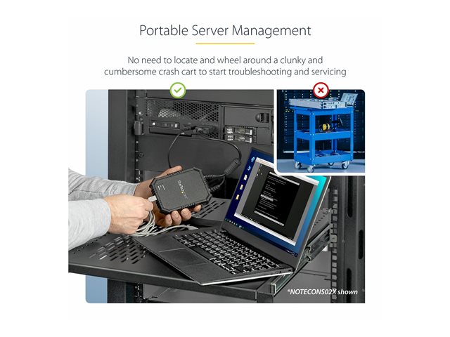StarTech.com Tragbarer KVM Konsolen auf USB 2.0 Laptop Adapter - KVM-Switch - 1 Anschlüsse