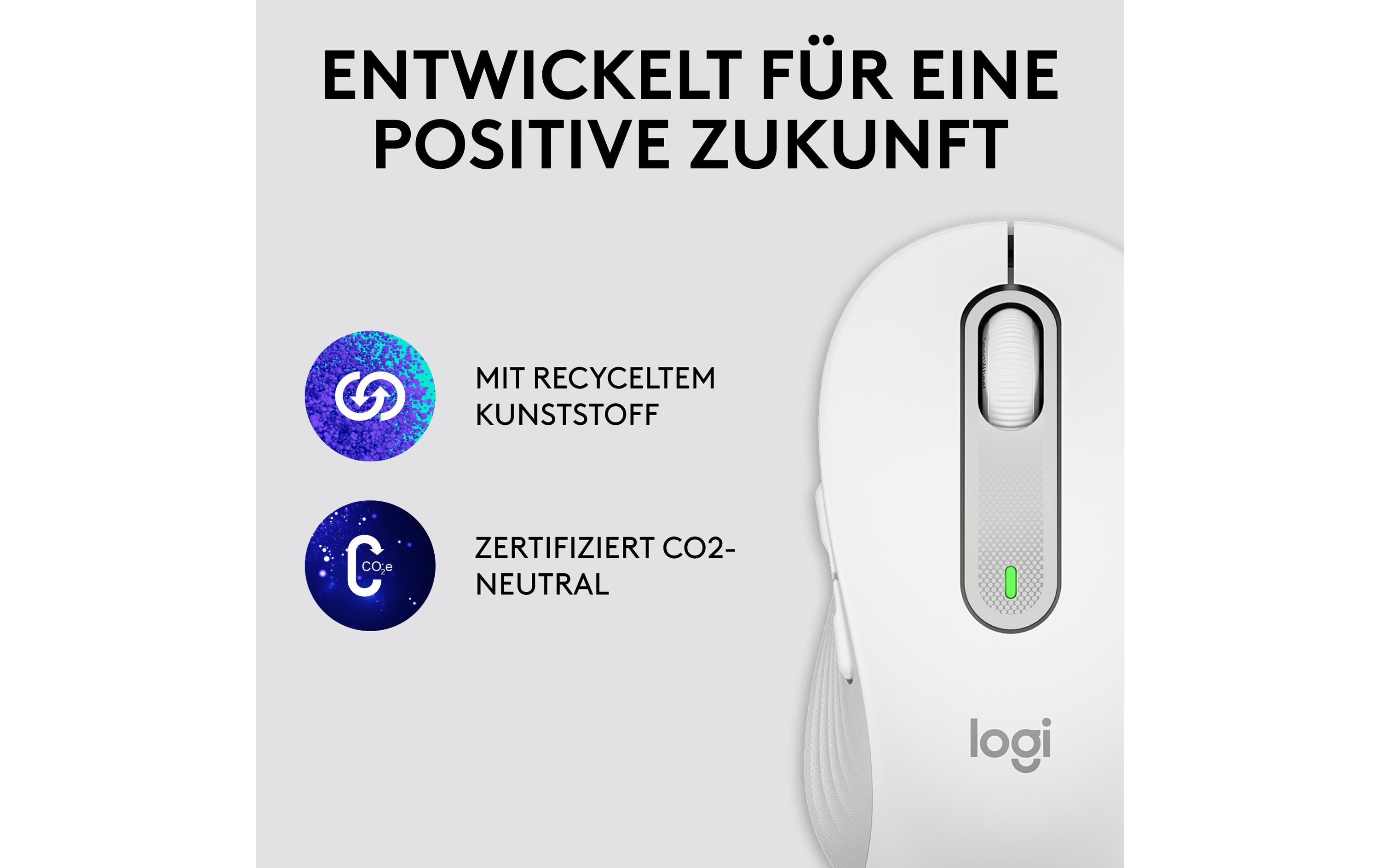 Logitech Signature M650 Large - Maus - Größe L - 2.4 GHz
Bluetooth - Off-White