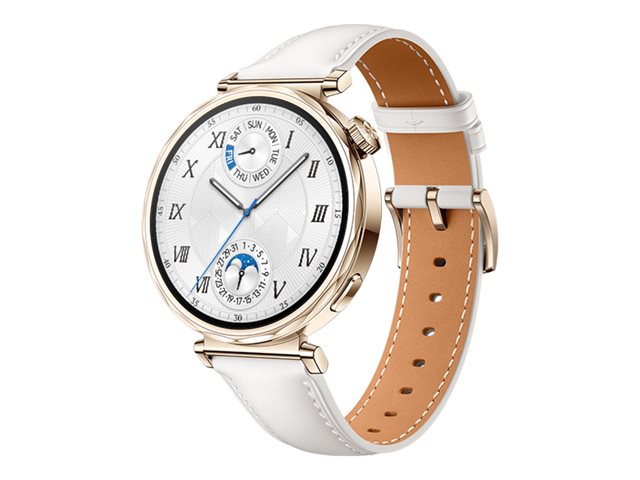 Huawei Watch GT 5 - Edelstahl - intelligente Uhr mit Riemen - weiß