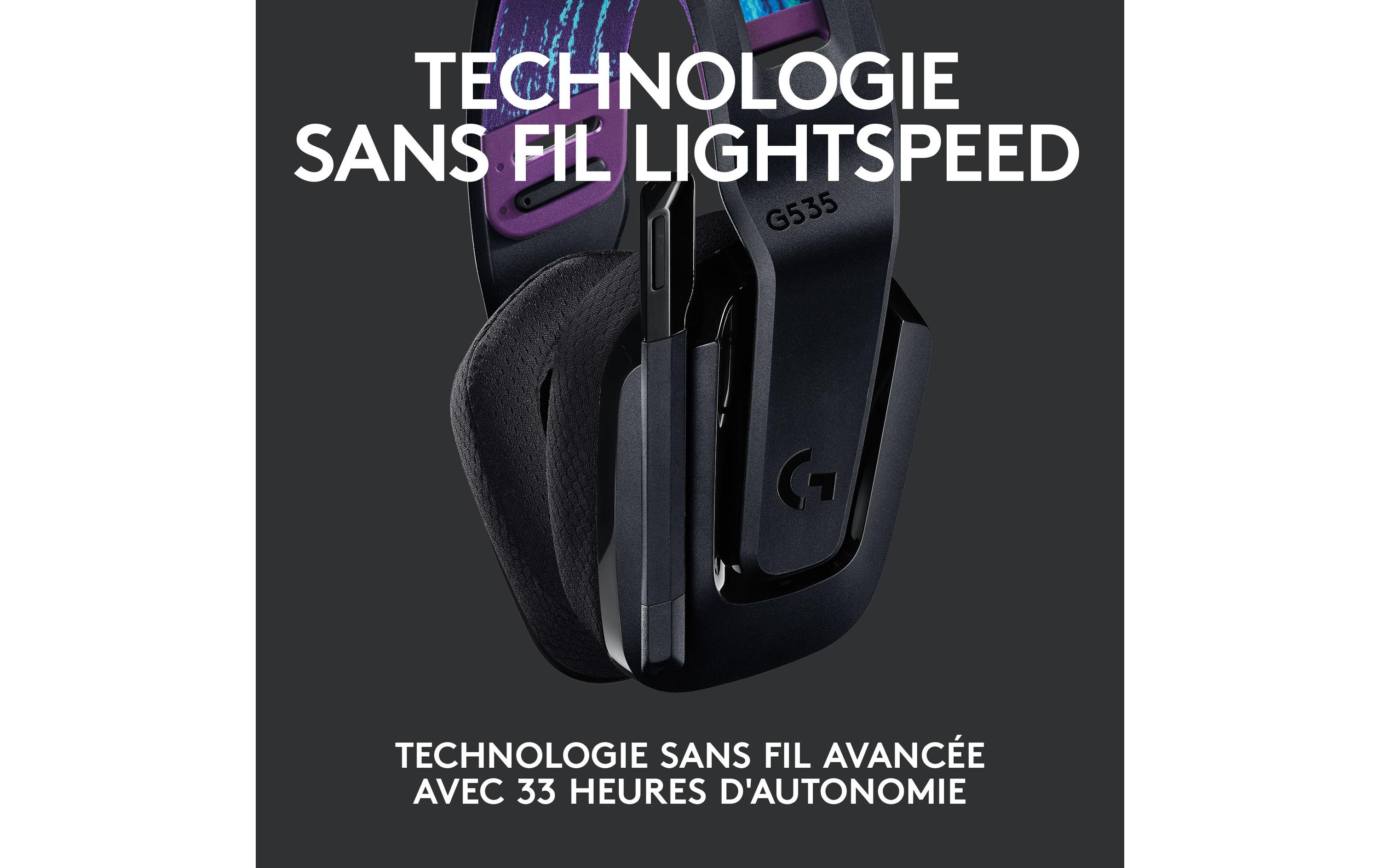 Logitech G G535 LIGHTSPEED Wireless Gaming Headset - Headset - ohrumschließend - LIGHTSPEED - kabellos - Schwarz - Discord Certified