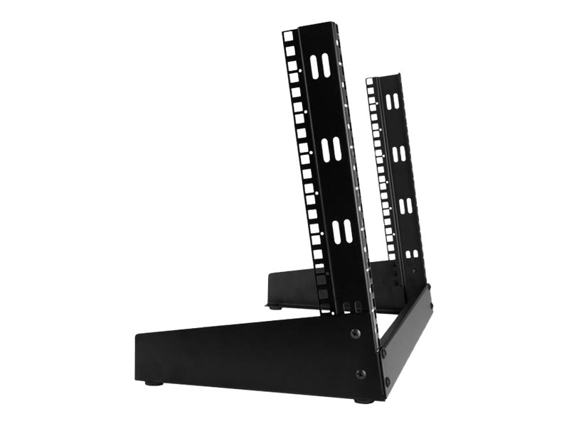 StarTech.com RK8OD Desktop Rack (8 HE - 2 Post Open Frame Rack) Schwarz - Schrank - 8U