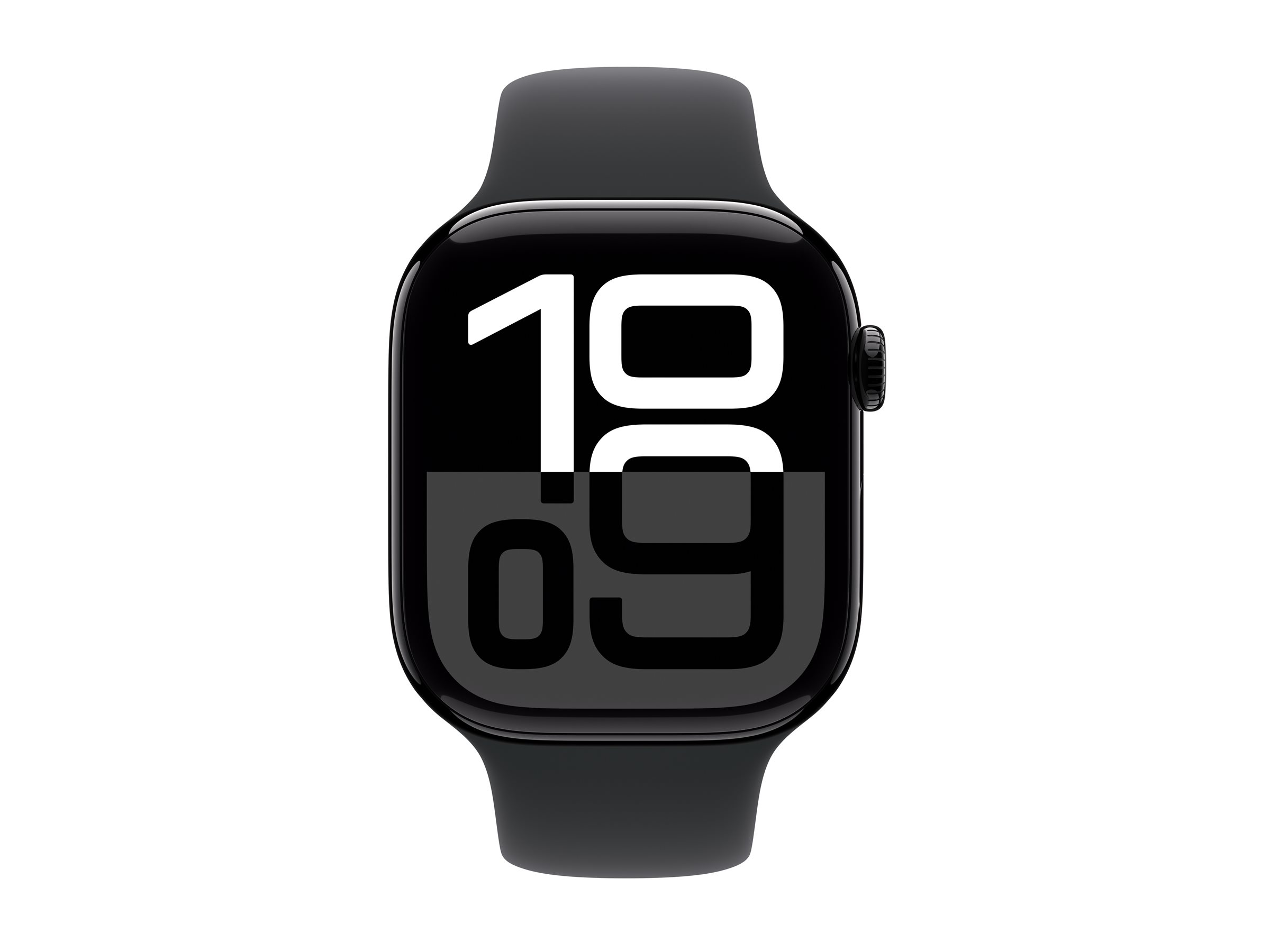 Apple Watch Series 10 GPS 46mm Jet Black Aluminium Case mit Black Sport Band - S/M (MWWP3QF/A)