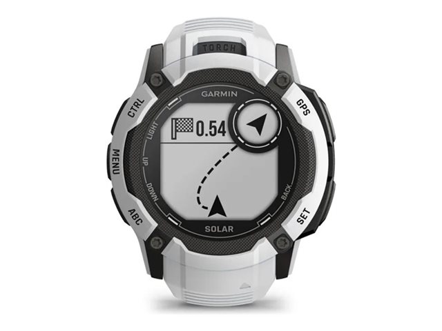 Garmin Instinct 2X Solar - faserverstärktes Polymer - Ja intelligente Uhr mit Band - 64 MB - Steinweiß
