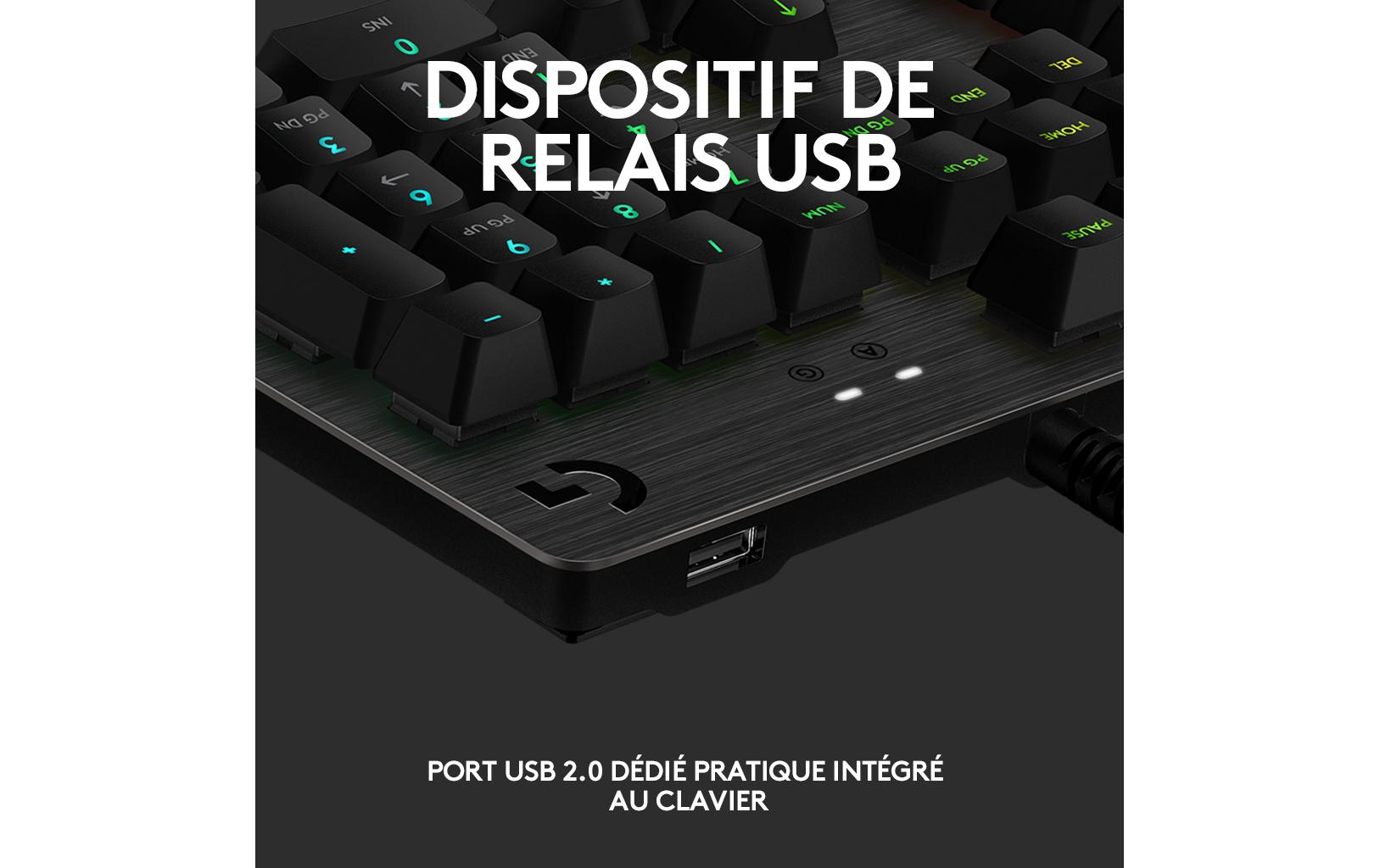 Logitech Gaming-Tastatur G512 GX Brown Carbon
