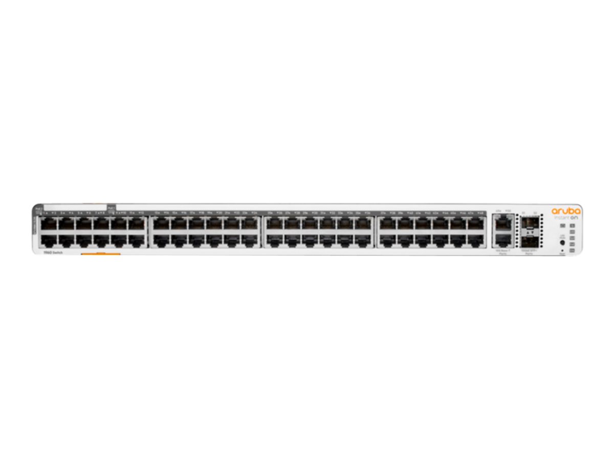 HPE Networking Instant On 1960 48G 40p Class4 8p Class6 PoE 2XGT 2SFP+ 600W Switch - Switch - 48 Anschlüsse - managed - an Rack montierbar
