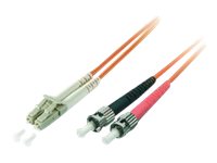 equip - Patch-Kabel - ST Einzelmodus (M) zu LC Single-Modus (M) - 2 m - Glasfaser - Duplex - 9/125 Mikrometer - OS2 - halogenfrei - Gelb