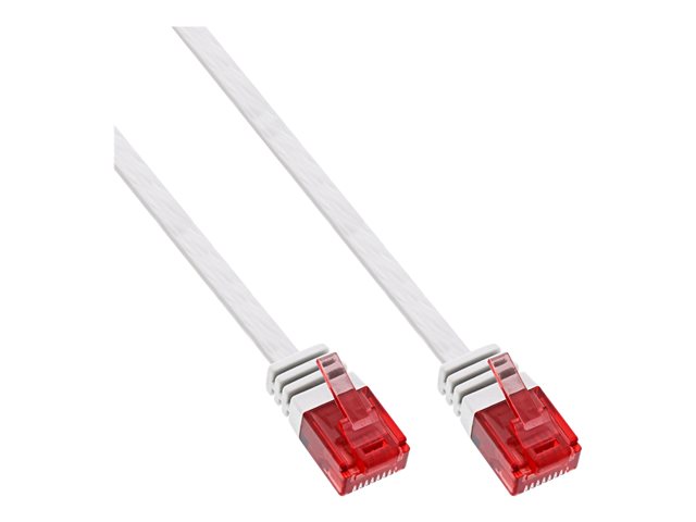 InLine - Patch-Kabel - RJ-45 (M) zu RJ-45 (M) - 3 m - UTP - CAT 6 - flach - weiß