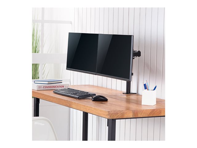 LogiLink Befestigungskit - einstellbarer Arm - für 2 LCD-Displays - Schwarz